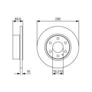 Disque de frein Bosch 0986479A51 - boîte de 2 - pour montage arrière - disque plein Disque de frein Bosch 0986479A51 - boîte de 2 - pour montage arrière - disque plein