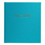 Exacompta Livre d'Or Pop'N Co 19x21 cm, 140 pages, coloris cyan - 3130630477884