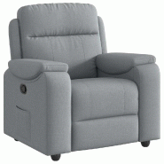 Fauteuil inclinable Gris clair Tissu Modèle Gervanel - 4015680