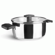 LACOR faitout avec couvercle CALIZA acier inoxydable 18/10 28 cm 9,5 L 80028 - Acier inoxydable 18/10 8414271800283