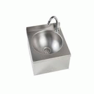 Lave-mains avec panneau en inox 304 cuve ronde sans dosseret L2G