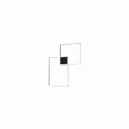 Plafonnier LED carré 64 W à intensité variable, couleur noir mat - Design moderne en aluminium et métal pour éclairage intérieur - Perenz - noir