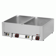 RedFox Bain-marie électrique 2x GN 1/1 – 150 mm TOP avec vidange