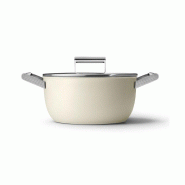 SMEG faitout crème mat 24cm + couvercle CSF2412CRM - blanc 8017709355913_0