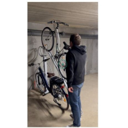 Support 3 vélos double rack et borne de recharge extérieure - velec hup compact