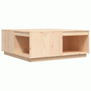 VidaXL Table basse 100x101x40,5 cm Bois massif de pin Modèle Polaris Contemporain - 814519