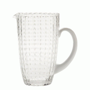 Zafferano Federico de Majo Carafe collection Perle en verre transparent fait à la main artisanal design élégant pour la table Made in Italy unique