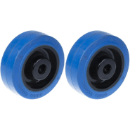 Roue de 80mm 3" en caoutchouc bleu avec centre en nylon, capacité de 280kg, set de 2 Roue de 80mm 3" en caoutchouc bleu avec centre en nylon, capacité de 280kg, set de 2