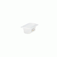 CAMBRO - 92PPT-190/6 - (Lot de 6) Bac GN 1/9 SafeTrack avec étiquette intégrée - 10,8 x 17,6 cm (couvercle non inclus) - blanc plastique polypropyl