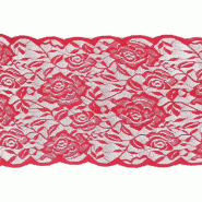 Chemin de table dentelle rose rouge 17cm x 5m