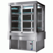 Comptoir réfrigéré ventilé noir 4 portes coulissantes température +... - PBGB0336