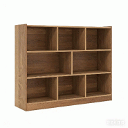 COSTWAY Bibliothèque avec 8 Compartiments, Étagère Debout à 3 Niveaux, Étagère Cubique, Étagère de Bureau, Étagère de Rangement pour Salon -