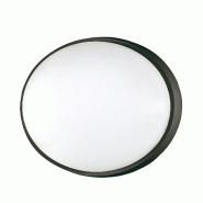 Fabas Luce Plafonnier Led Rond Moderne Olly En Aluminium Noir Et Polycarbonate 30 W 3220 Lm 3000 K Ip54 Lampe De Plafond Haute Efficacité 3315-65-101