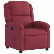 Fauteuil inclinable électrique Rouge bordeaux Tissu Modèle Ierlonara - 8721012166318_0