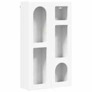 Helloshop26 - Armoire suspendue moderne avec multiples compartiments 59 x 20 x 100 cm en bois d'ingénierie blanc 02_0054791 - blanc Bois massif 30002
