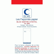 Lot de 10 blocs Maître d'hôtel numérotés - 150 x 85 - 50 dupli - 3416790022325