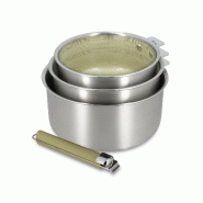 Menastyl - Lot 3 casseroles aglae 16/18/20cm en inox vert avec poignée - 3256391059470 Menastyl - Lot 3 casseroles aglae 16/18/20cm en inox vert avec poignée - 3256391059470
