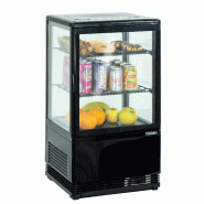 Mini vitrine réfrigérée positive 58L Noire Casselin