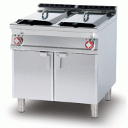 Redcook Friteuse électrique 2 bacs 18+18 LT. Structure construite en acier inoxydable. Dimensions 80x90 h90 cm. Modèle F2/18-98ET - 2146