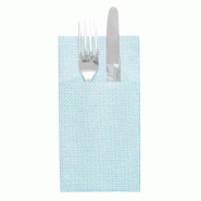 Serviette kangourou spunlace turquoise 40x40cm par 700