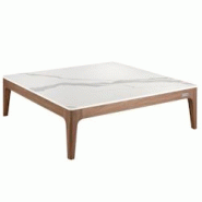 AC ANGEL CERDA Angel Cerdá Table basse carrée en porcelaine, marbre et noyer 2042C 100 x 100 x 30 - marron Bois manufacturé 8435631002116 AC ANGEL CERDA Angel Cerdá Table basse carrée en porcelaine, marbre et noyer 2042C 100 x 100 x 30 - marron Bois manufacturé 8435631002116