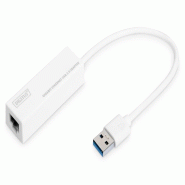 Adaptateur USB 3.0 Ethernet Gigabit Digitus - blanc DN-3023