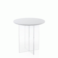 AQA Design Table basse DALEN en acrylique et MDF blanc L.50 P.50 H.50 MP03091 - blanc Bois manufacturé MP03091