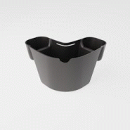 Bibaz Barquette Frite Bazket Réutilisable avec compartiments sauces - noir plastique polypropylène F001N Bibaz Bibaz Barquette Frite Bazket Réutilisable avec compartiments sauces - noir plastique polypropylène F001N Bibaz