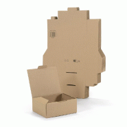 Boîte d'expédition simple cannelure brune 25x20x10cm - par 20 - Protection renforcée - Fabrication responsable