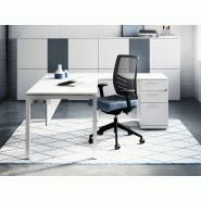 Bureau Pop Easy avec retour et caisson - Plateau en bois mélaminé - Pied arche métal - Largeurs : 160/180/200 cm x 80 cm Bureau Pop Easy avec retour et caisson - Plateau en bois mélaminé - Pied arche métal - Largeurs : 160/180/200 cm x 80 cm