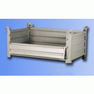 Caisse-palette métallique tôlée 800x1200 à porte vp7104a