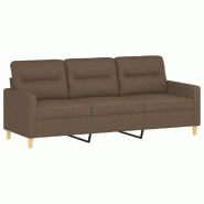 Canapé à 3 places Marron 180 cm Tissu Modèle Aero Scandinave - 359246