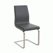 Décoshop26 - Chaise de salle à manger x1 design moderne en PVC gris support en acier inoxydable 10_0001989 - gris 3000250784146 Décoshop26 - Chaise de salle à manger x1 design moderne en PVC gris support en acier inoxydable 10_0001989 - gris 3000250784146