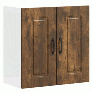 Helloshop26 - Armoire murale de cuisine espace rangement chêne fumé 60 x 31 x 60 cm pratique moderne en bois d'ingénierie chêne fumé 02_0049987 -