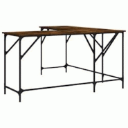 Helloshop26 - Bureau table poste de travail meuble d'ordinateur informatique étude chêne fumé 149 x 149 x 75 cm bois d'ingénierie 02_0023588 - 300 Helloshop26 - Bureau table poste de travail meuble d'ordinateur informatique étude chêne fumé 149 x 149 x 75 cm bois d'ingénierie 02_0023588 - 300