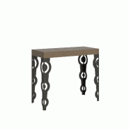 Itamoby Console extensible 90x40/300 cm Karamay gris tourterelle - beige multi-matériau VE300COKRYFOL-TT-AN