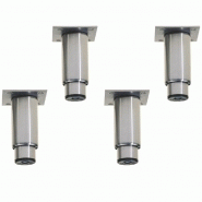 Kit 4 pieds réglables en inox pour armoires accessoires h. 140/210 mm - PRX4-HE Kit 4 pieds réglables en inox pour armoires accessoires h. 140/210 mm - PRX4-HE