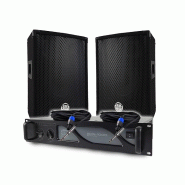 Pack Sono DJ BM SONIC Amplificateur BMS1000 1000W, Paire d'Enceintes Passives BMS08 2x300W, Câbles, Sonorisation PRO - 3666638039415