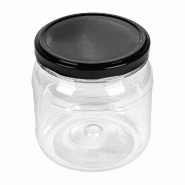 Pot avec couvercle PET 500 ml Ø10x10,5cm - par 88