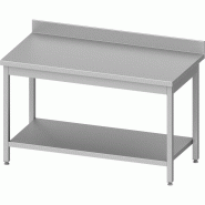 Table adossée avec étagère basse 1800x600x850 mm à monter - P950046180