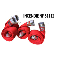 Tuyau incendie NF 61112 - Refoulement jusqu'à 20 bar - Température -30°C à +80°C_0