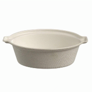 Verrine cocotte Eskoffié pulpe de canne 50ml 8,6x5,2x2,7cm blanc - par 1200