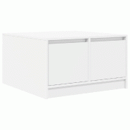 VidaXL Table basse avec tiroirs blanc 70,5x70x40 cm Modèle Harmonie Prestige - 3328408