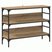 VidaXL Table console avec étagère chêne artisanal 100 x 32 x 75 cm Modèle Flex Urbain - 883554