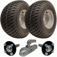 18x9.50-8 ATV Trailer Kit P332 Grass Wheels 35x35mm Stub Axles Cast Hitch 750kgs 18x9.50-8 ATV Trailer Kit P332 Grass Wheels 35x35mm Stub Axles Cast Hitch 750kgs
