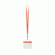 50x Cordon / Lanière et Porte-noms / Badge Basic Rouge - 8412536821097