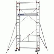 Échafaudage roulant aluminium AL 165 version base pliante - Hauteur de travail : 4,80 m - DUARIB - 613353 Échafaudage roulant aluminium AL 165 version base pliante - Hauteur de travail : 4,80 m - DUARIB - 613353