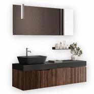 AQA Design Composition de salle de bain en MDF 7 pièces VENERE chêne rio L.160 P.45 H.190 MPVE56-ANT-RR - multicolore Bois manufacturé MPVE56-ANT-RR