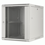 Armoire murale 19 pouces MHT139 avec porte en verre - hauteur 12U - profondeur 600 mm - gris - Bravour® Armoire murale 19 pouces MHT139 avec porte en verre - hauteur 12U - profondeur 600 mm - gris - Bravour®