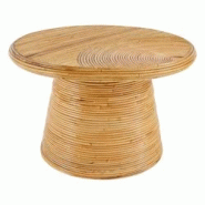 Atmosphera Table basse ronde en Rotin D 70 x H 45 cm - beige 3560233524362 Atmosphera Table basse ronde en Rotin D 70 x H 45 cm - beige 3560233524362